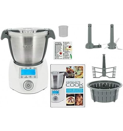 Robot ménager multifonctions Compact Cook Pro 3.5L Blanc/Gris